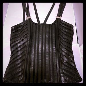 Faux leather top/bustier